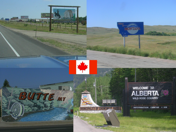 State and Country Welcome Signs.